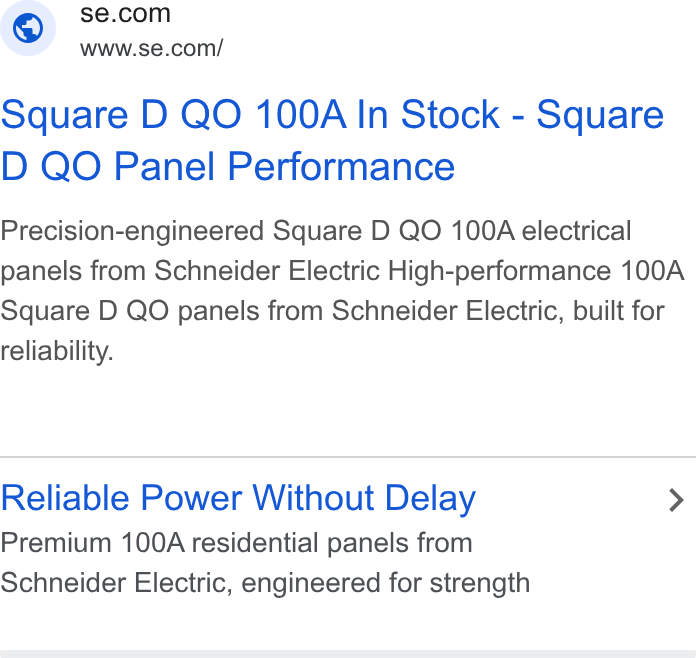Schneider Electric ad on Google Ads: www.se.com/ Square D QO 100A In Stock - Square D QO Panel Performance Precision-engineered Square D QO 100A electrical panels from Schneider Electric High-performance 100A Square D QO panels from Schneider Electric, built for reliability. Reliable Power Without Delay > Premium 100A residential panels from Schneider Electric, engineered for strength