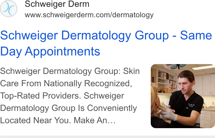 Schweiger Dermatology Group - Dr. Phillips ad creative