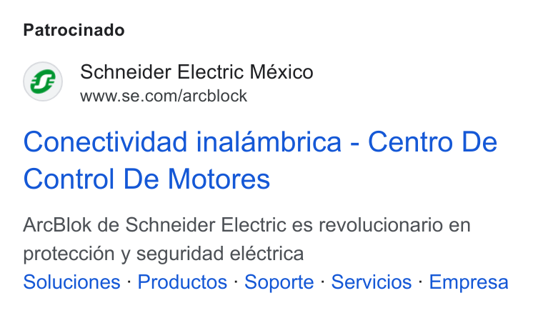 Schneider Electric ad on Google Ads: Patrocinado Conectividad inalambrica - Centro De Control De Motores Arc Blok de Schneider Electric es revolucionario en proteccion y seguridad eléctrica Soluciones - Productos - Soporte - Servicios - Empresa