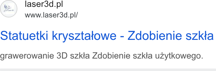 Facebook ad on Google Ads: www.laser3d.pl/ Statuetki krysztatowe - Zdobienie szkta grawerowanie 3D szkta Zdobienie szkta uzytkowego.