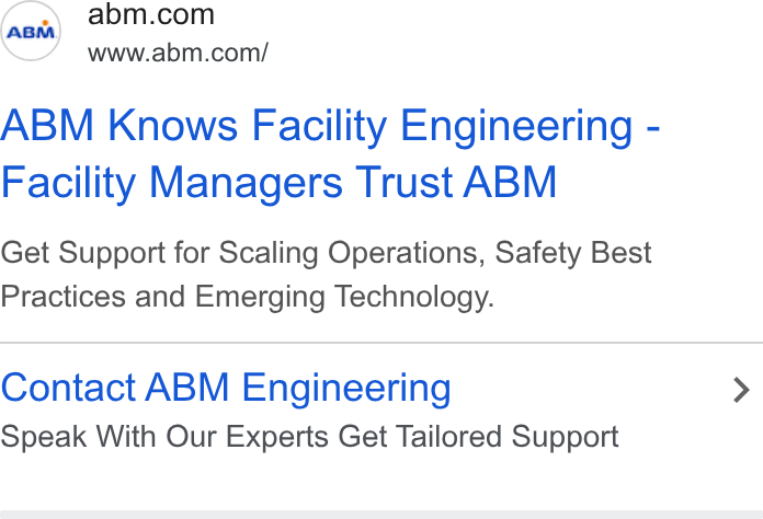 ABM Industries ad on Google Ads: www.abm.com/ ABM Knows Facility Engineering - Facility Managers Trust ABM Get Support for Scaling Operations, Safety Best Practices and Emerging Technology. Contact ABM Engineering > Speak With Our Experts Get Tailored Support