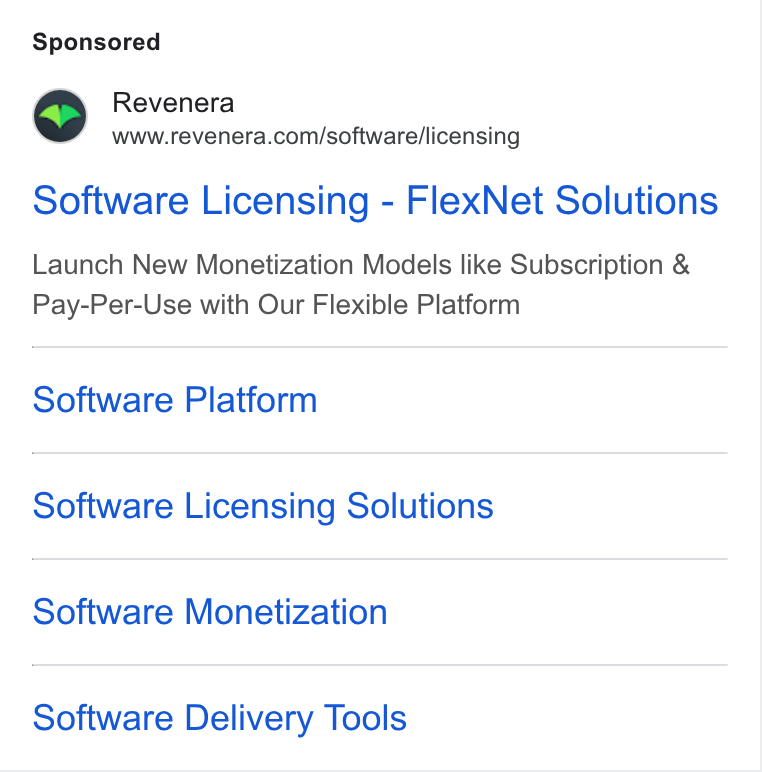 Revenera ad on Google Ads: Software Licensing - Flex Net Solutions Launch New Monetization Models like Subscription & Pay-Per-Use with Our Flexible Platform Software Platform Software Licensing Solutions Software Monetization Software Delivery Tools