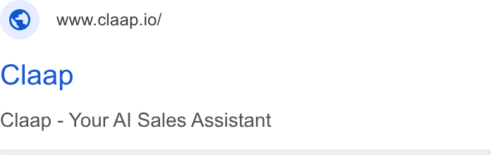 Claap ad on Google Ads: www.claap.io/ Claap Claap - Your Al Sales Assistant