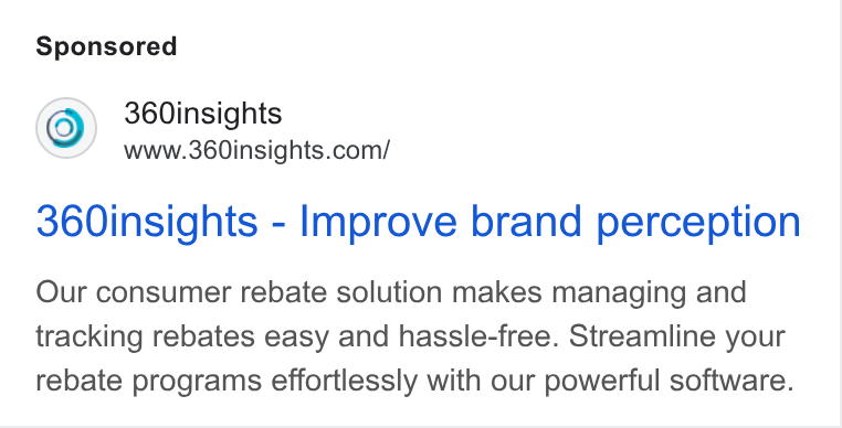 360insights ad on Google Ads