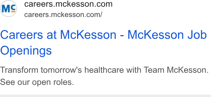 McKesson ad on Google Ads: careers.mckesson.com/ Careers at Mc Kesson - Mc Kesson Job Openings Transform tomorrow's healthcare with Team Mc Kesson. See our open roles.