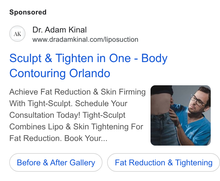 Florida Plastic Surgery Group ad creative