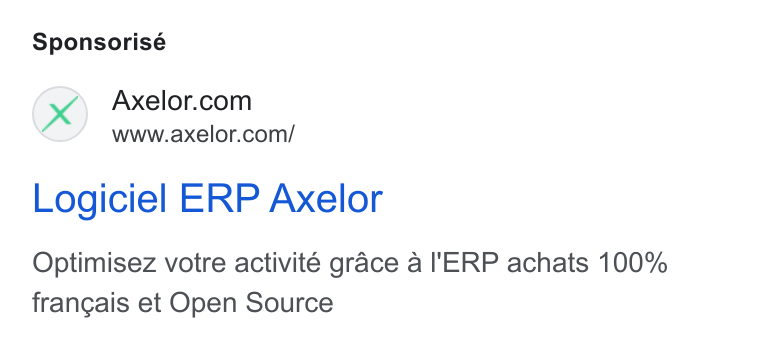 Axelor ad on Google Ads: www.axelor.com/ Logiciel ERP Axelor Optimisez votre activité grace a I'ERP achats 100% frangais et Open Source