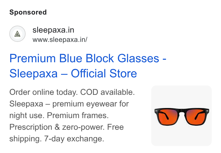 Sleepaxa Private Limited ad creative