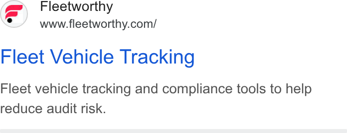 Bestpass ad on Google Ads: Fleet Vehicle Tracking Fleet vehicle tracking and compliance tools to help reduce audit risk.