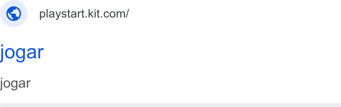 Kit ad on Google Ads: jogar jogar