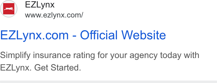 EZLynx ad on Google Ads: EZLynx.com - Official Website Simplify insurance rating for your agency today with EZLynx. Get Started.