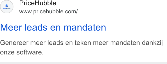 PriceHubble ad on Google Ads: Meer leads en mandaten Genereer meer leads en teken meer mandaten dankzij onze software.
