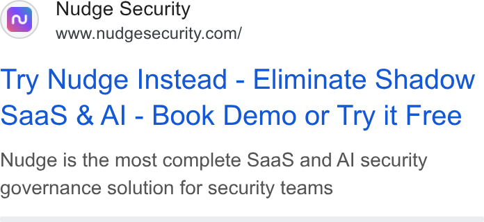 Nudge Security ad