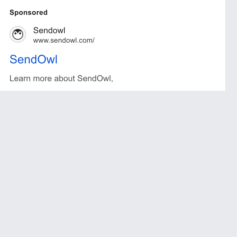 SendOwl ad on Google Ads: Send Owl Learn more about Send Owl,