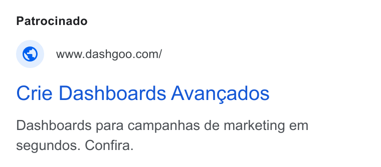 mLabs ad on Google Ads: Crie Dashboards Avancados Dashboards para campanhas de marketing em segundos. Confira.