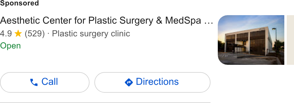 Aesthetic Center for Plastic Surgery & MedSpa (ACPS) ad creative