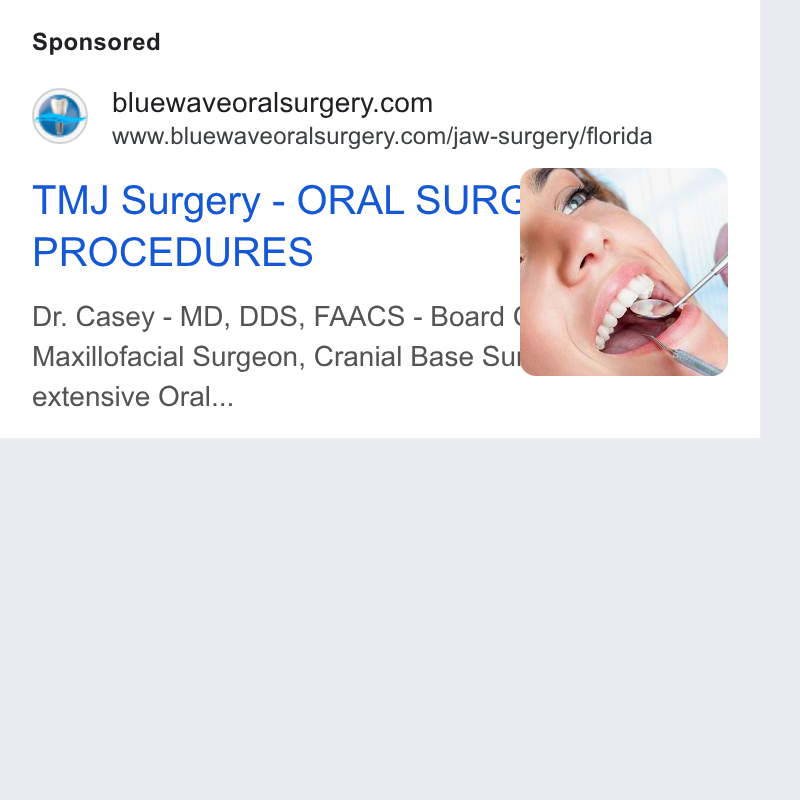 Casey Cosmetic Surgery ad creative
