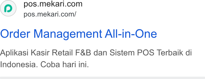 Mekari ad on Google Ads: pos.mekari.com/ Order Management All-in-One Aplikasi Kasir Retail F& B dan Sistem POS Terbaik di Indonesia. Coba hari ini.