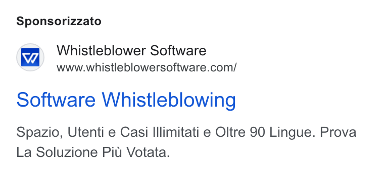 Formalize ad on Google Ads: Sponsorizzato Software Whistleblowing Spazio, Utenti e Casi Illimitati e Oltre 90 Lingue. Prova La Soluzione Piu Votata.