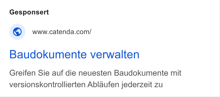 Catenda ad on Google Ads: Baudokumente verwalten Greifen Sie auf die neuesten Baudokumente mit versionskontrollierten Ablaufen jederzeit zu