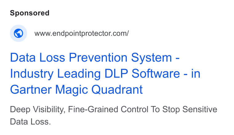 Netwrix ad on Google Ads: Data Loss Prevention System - Industry Leading DLP Software - in Gartner Magic Quadrant Deep Visibility, Fine-Grained Control To Stop Sensitive Data Loss.