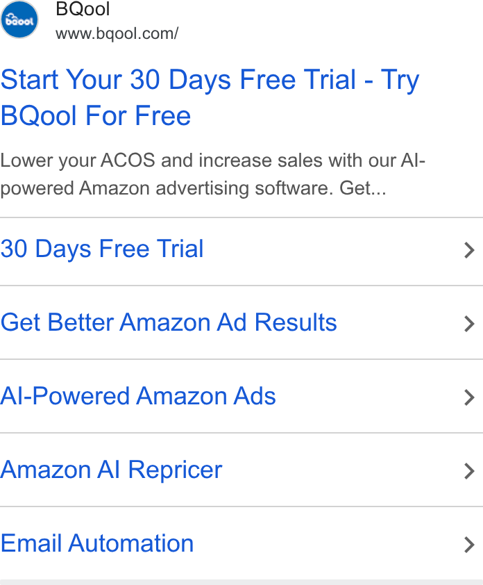BQool ad on Google Ads: Start Your 30 Days Free Trial - Try BQool For Free Lower your ACOS and increase sales with our Al- powered Amazon advertising software. Get... 30 Days Free Trial Get Better Amazon Ad Results Al-Powered Amazon Ads Amazon Al Repricer Email Automation