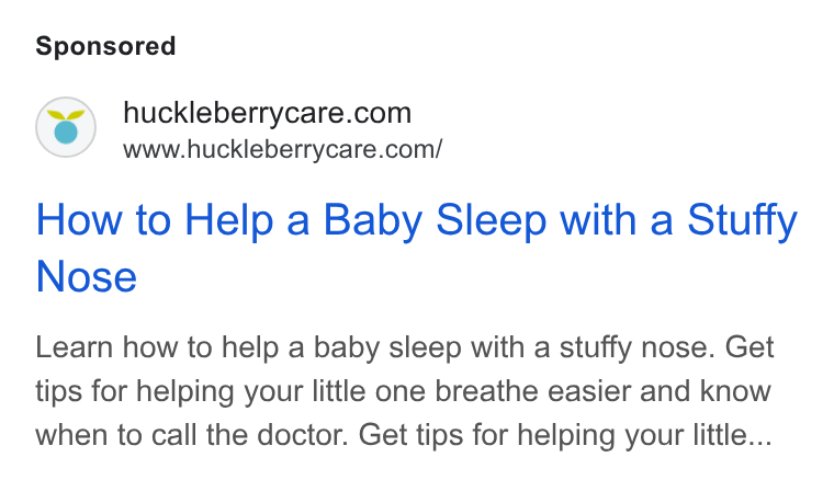 Huckleberry Labs ad on Google Ads: www.huckleberrycare.com/ How to Help a Baby Sleep with a Stuffy Nose Learn how to help a baby sleep with a stuffy nose. Get tips for helping your little one breathe easier and know when to call the doctor. Get tips for helping your little...