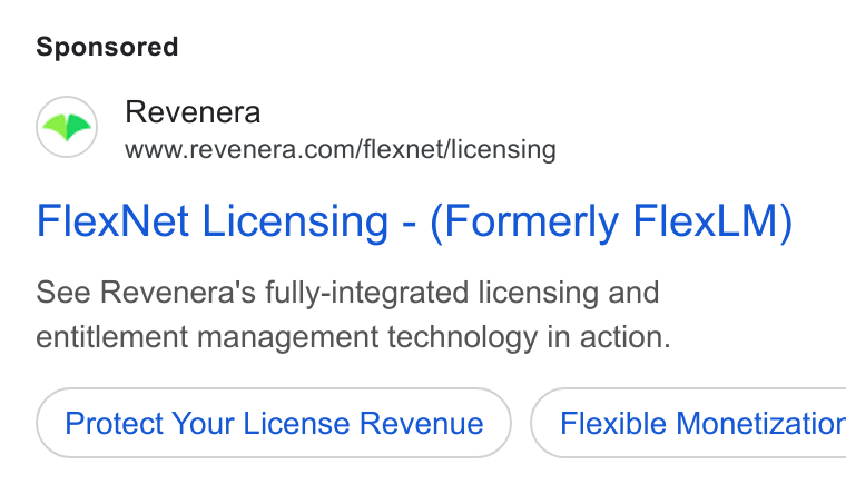 Revenera ad on Google Ads: Flex Net Licensing - (Formerly Flex LM) See Revenera's fully-integrated licensing and entitlement management technology in action. Protect Your License Revenue Flexible Monetizatior