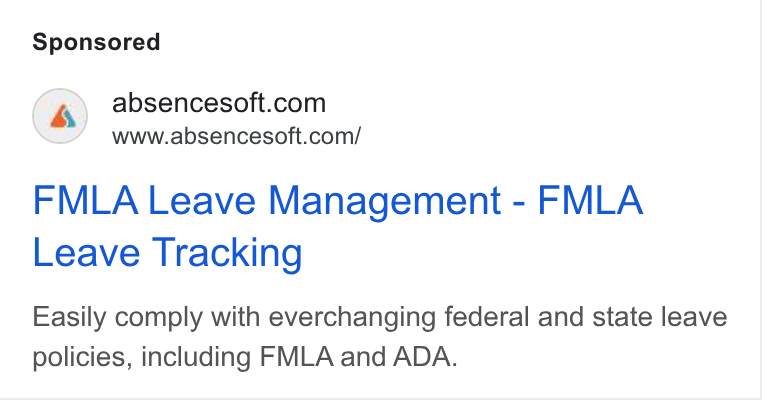 AbsenceSoft ad on Google Ads: www.absencesoft.com/ FMLA Leave Management - FMLA Leave Tracking Easily comply with everchanging federal and state leave policies, including FMLA and ADA.