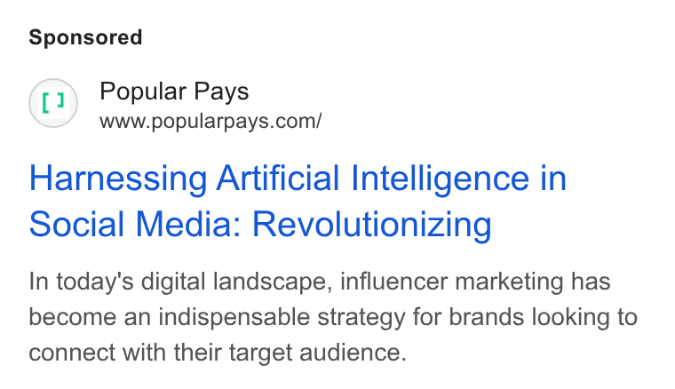 Popular Pays ad on Google Ads: Harnessing Artificial Intelligence in Social Media: Revolutionizing In today's digital landscape, influencer marketing has become an indispensable strategy for brands looking to connect with their target audience.