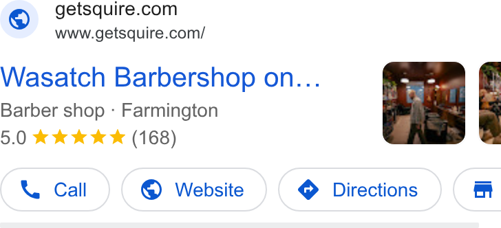 SQUIRE ad on Google Ads: www.getsquire.com/ Wasatch Barbershop on... Barber shop - Farmington