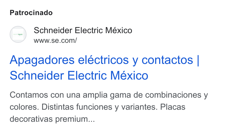 Schneider Electric ad on Google Ads: Patrocinado Apagadores eléctricos y contactos | Schneider Electric México Contamos con una amplia gama de combinaciones y colores. Distintas funciones y variantes. Placas decorativas premium...