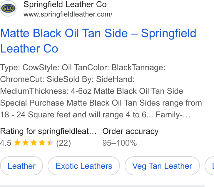 K&B Leather Co — Google Display Text Ad preview (107 days)