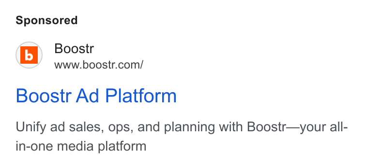 boostr ad on Google Ads: Boostr Ad Platform Unify ad sales, ops, and planning with Boostr—your all- in-one media platform