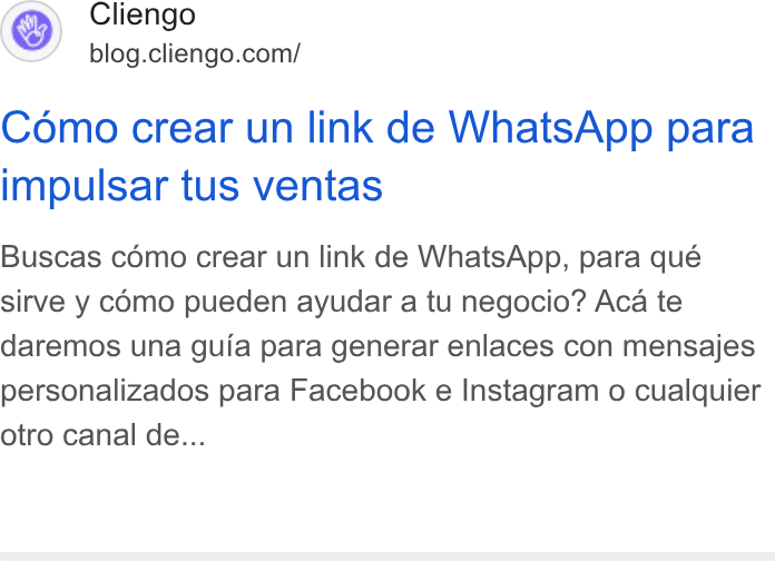 Cliengo ad on Google Ads: Como crear un link de Whats App para impulsar tus ventas Buscas como crear un link de Whats App, para qué sirve y como pueden ayudar a tu negocio? Aca te daremos una guia para generar enlaces con mensajes personalizados para Facebook e Instagram o cualquier otro canal de...