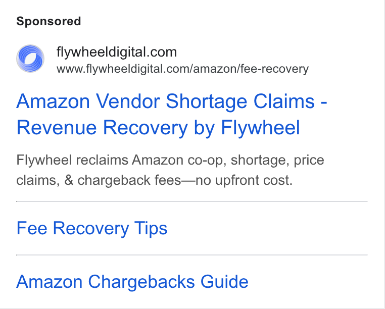 Flywheel ad on Google Ads: www.flywheeldigital.com/amazon/fee-recovery Amazon Vendor Shortage Claims - Revenue Recovery by Flywheel Flywheel reclaims Amazon co-op, shortage, price claims, & chargeback fees—no upfront cost. Fee Recovery Tips Amazon Chargebacks Guide