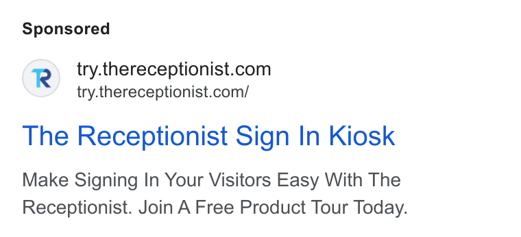 The Receptionist ad on Google Ads: try.thereceptionist.com/ The Receptionist Sign In Kiosk Make Signing In Your Visitors Easy With The Receptionist. Join A Free Product Tour Today.