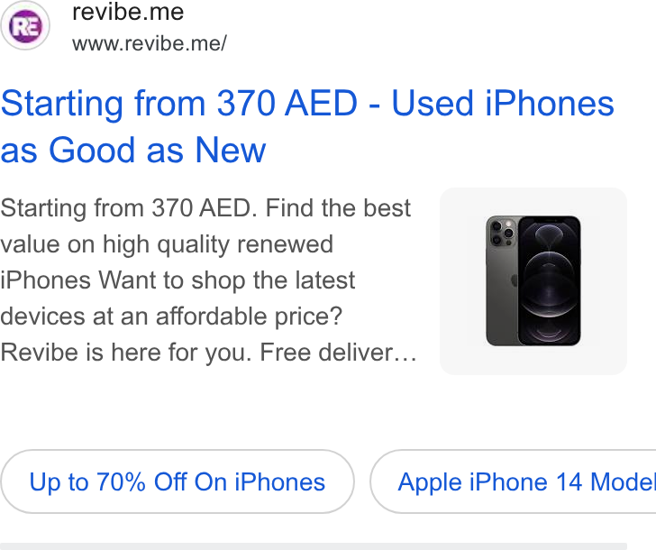 REVIBE TECHNOLOGY FZ-LLC ad creative