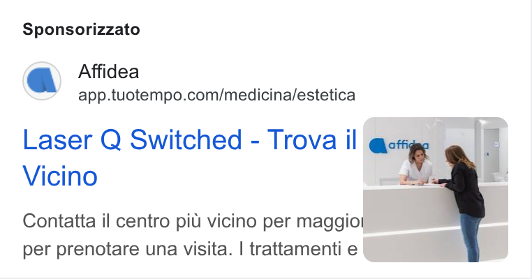 TuoTempo ad on Google Ads: Sponsorizzato Laser Q Switched - Trova il Gorge Vicino rel Contatta il centro piu vicino per Maggio femmes per prenotare una visita. | trattamenti e