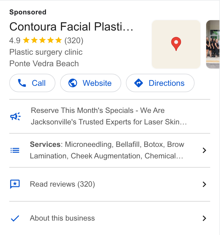 Contoura Facial Plastic Surgery ad creative