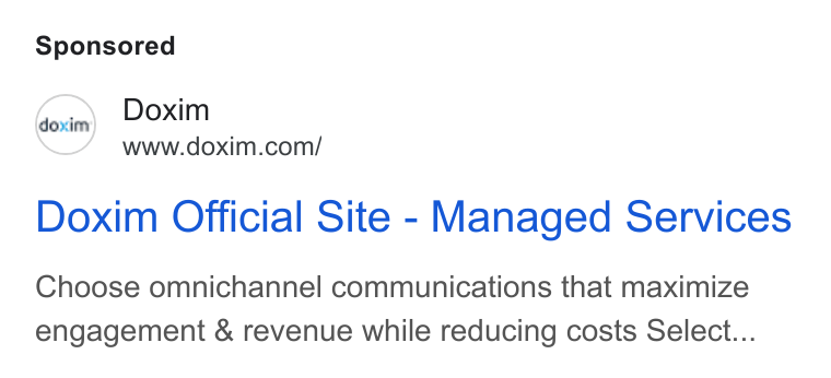 Doxim ad on Google Ads: Doxim Official Site - Managed Services Choose omnichannel communications that maximize engagement & revenue while reducing costs Select...
