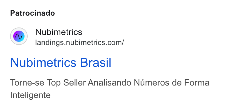 Nubimetrics ad on Google Ads: Patrocinado Nubimetrics Brasil Torne-se Top Seller Analisando Numeros de Forma Inteligente