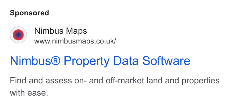 Nimbus ad on Google Ads: Nimbus® Property Data Software Find and assess on- and off-market land and properties with ease.