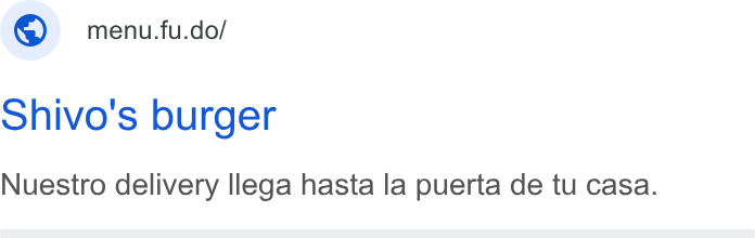 Fudo ad on Google Ads: menu.fu.do/ ohivo's burger Nuestro delivery llega hasta la puerta de tu casa.