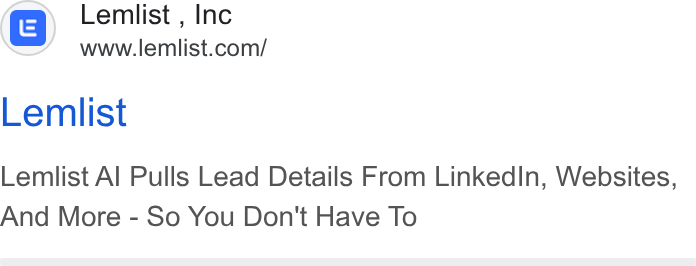 AirDNA ad on Google Ads: Lemlist , Inc Lemlist Lemlist Al Pulls Lead Details From Linked In, Websites, And More - So You Don't Have To