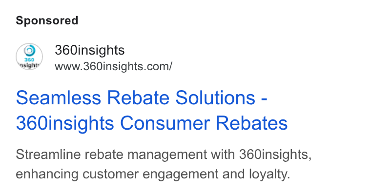 360insights ad on Google Ads