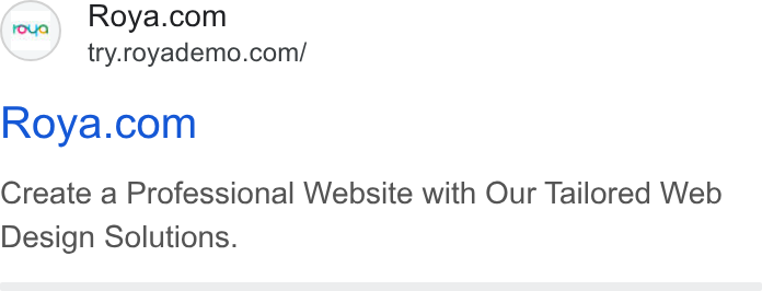 Roya.com ad on Google Ads: try.royademo.com/ Roya.com Create a Professional Website with Our Tailored Web Design Solutions.