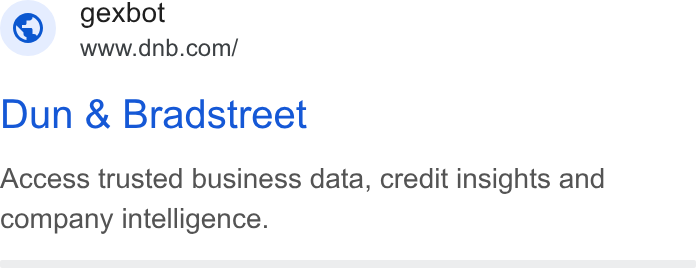 Claap ad on Google Ads: Dun & Bradstreet Access trusted business data, credit insights and company intelligence.