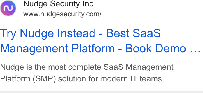 Nudge Security ad