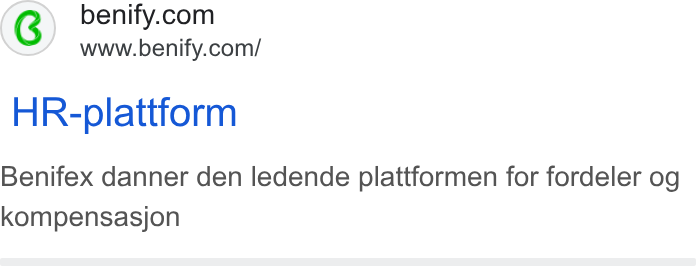 Benifex ad on Google Ads: www.benify.com/ HR-plattform Benifex danner den ledende plattformen for fordeler og kompensasjon
